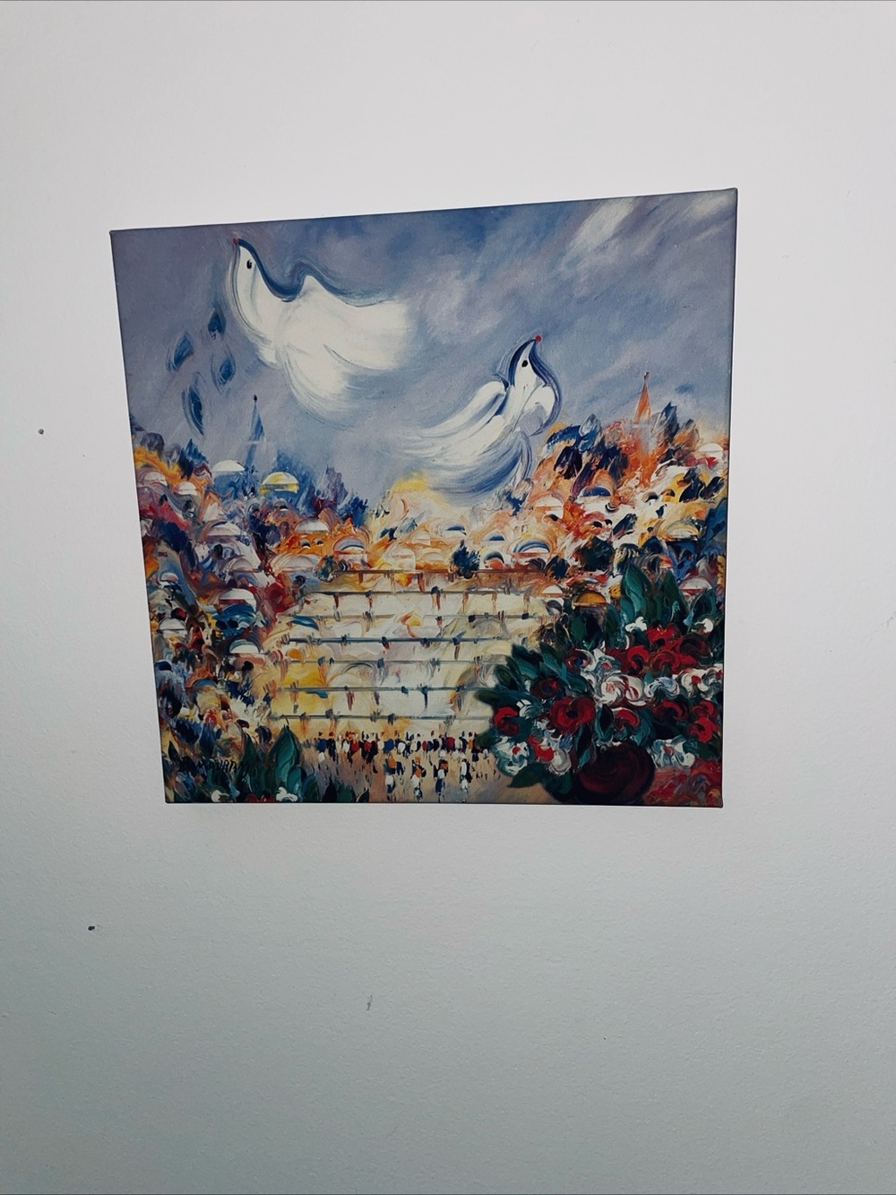 Judaica-Ben Avram-Israeli artist-wailing wall-Jerusalem-Giclee print on canvas